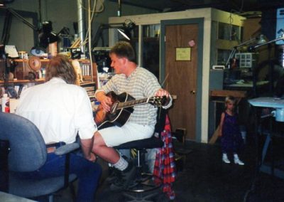 Bruce Weber and Bruce Jr at Gibson Plant